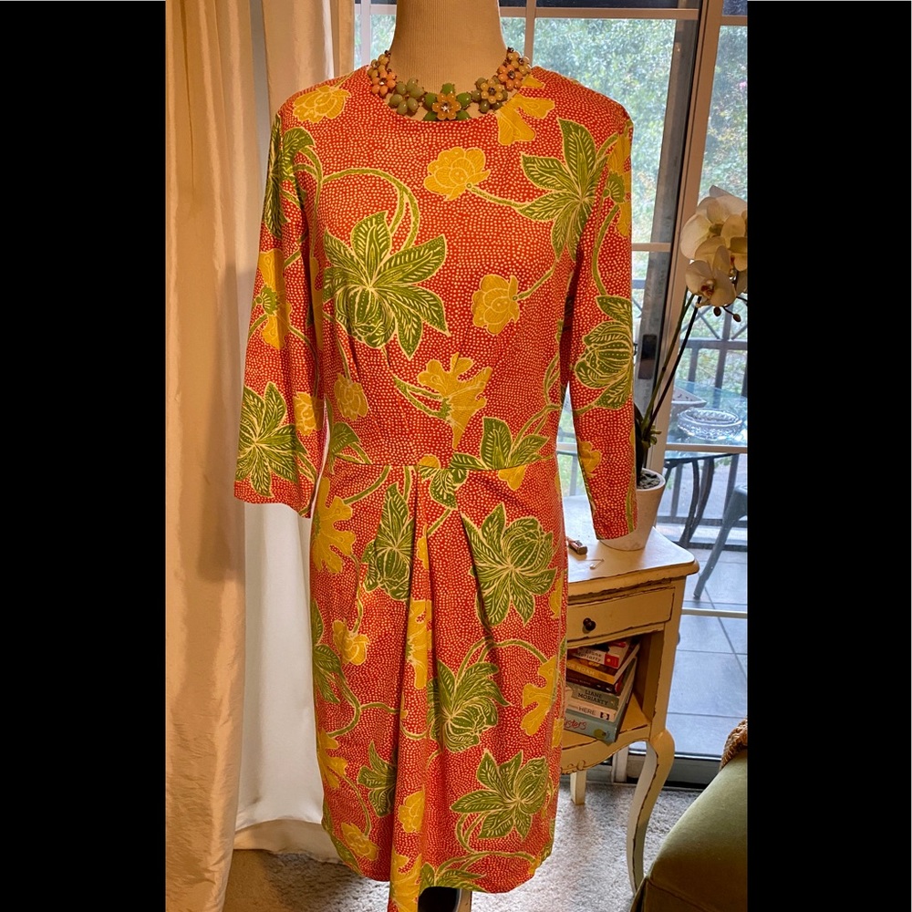 J McLaughlin print jersey dress Sz M